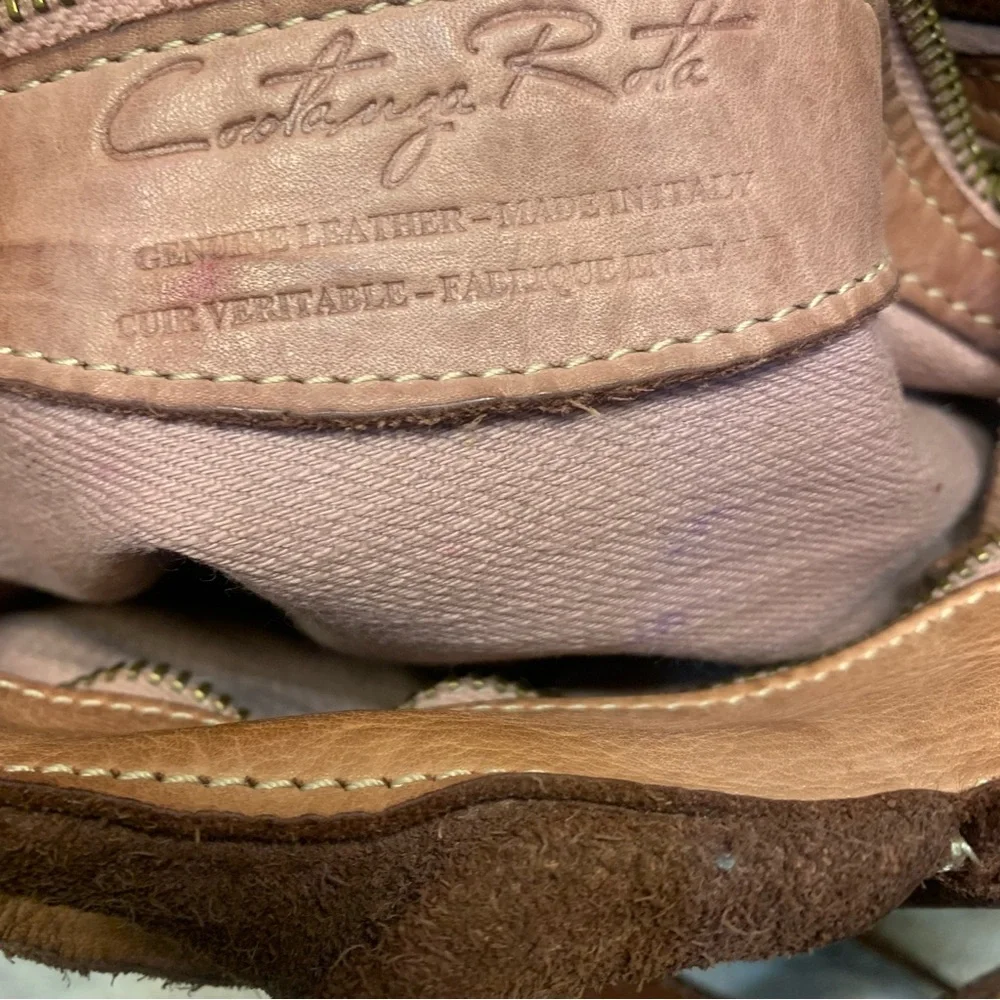 Costanza Rota Italy Genuine Soft Leather Flower Patchwork Crossbody Bag - Picture 3 of 15